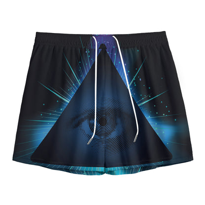 Masonic Eye All Seeing Print Mesh Shorts