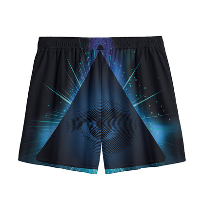 Masonic Eye All Seeing Print Mesh Shorts