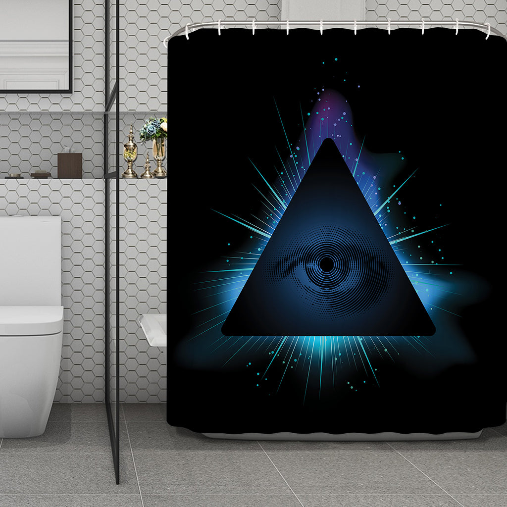 Masonic Eye All Seeing Print Polyester Shower Curtain