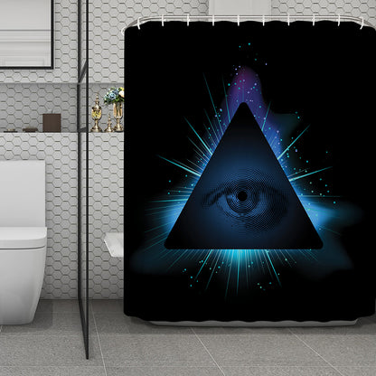 Masonic Eye All Seeing Print Polyester Shower Curtain
