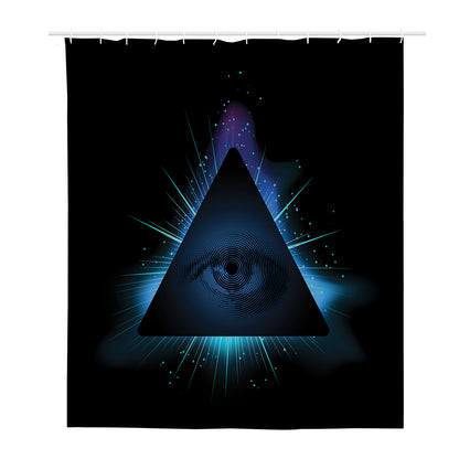 Masonic Eye All Seeing Print Polyester Shower Curtain