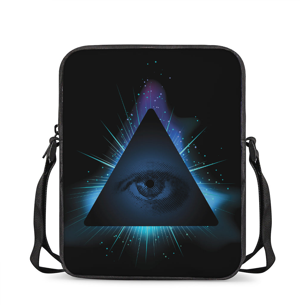 Masonic Eye All Seeing Print Rectangular Crossbody Bag