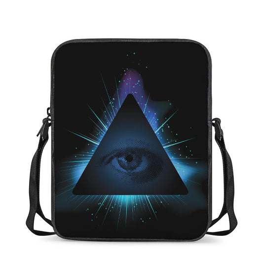 Masonic Eye All Seeing Print Rectangular Crossbody Bag