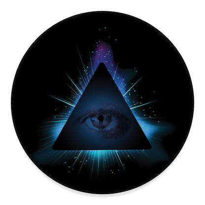 Masonic Eye All Seeing Print Round Floor Mat