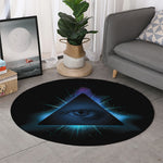 Masonic Eye All Seeing Print Round Rug