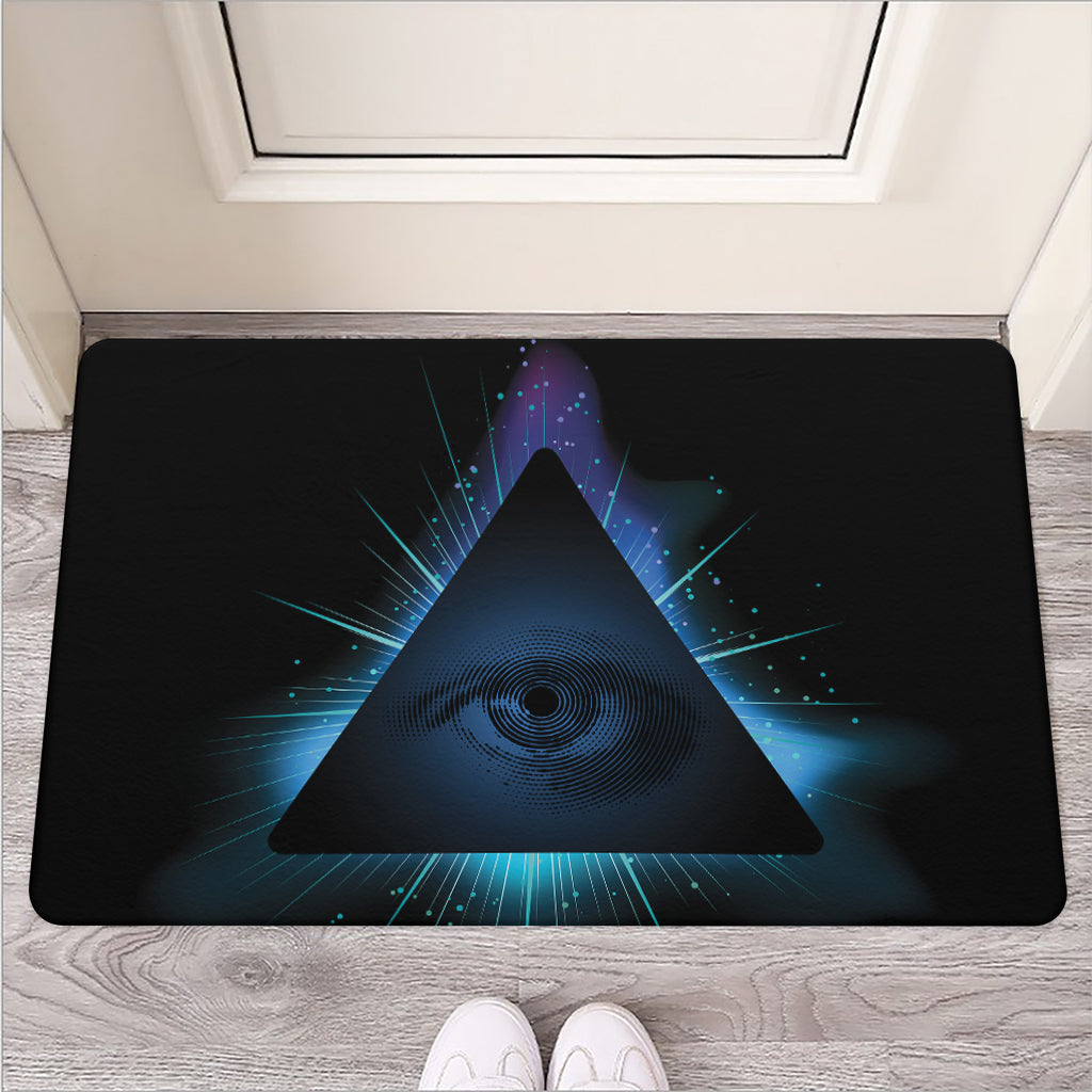 Masonic Eye All Seeing Print Rubber Doormat