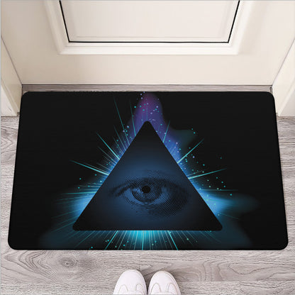 Masonic Eye All Seeing Print Rubber Doormat
