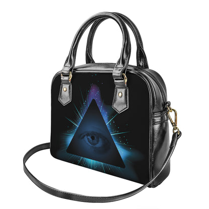 Masonic Eye All Seeing Print Shoulder Handbag