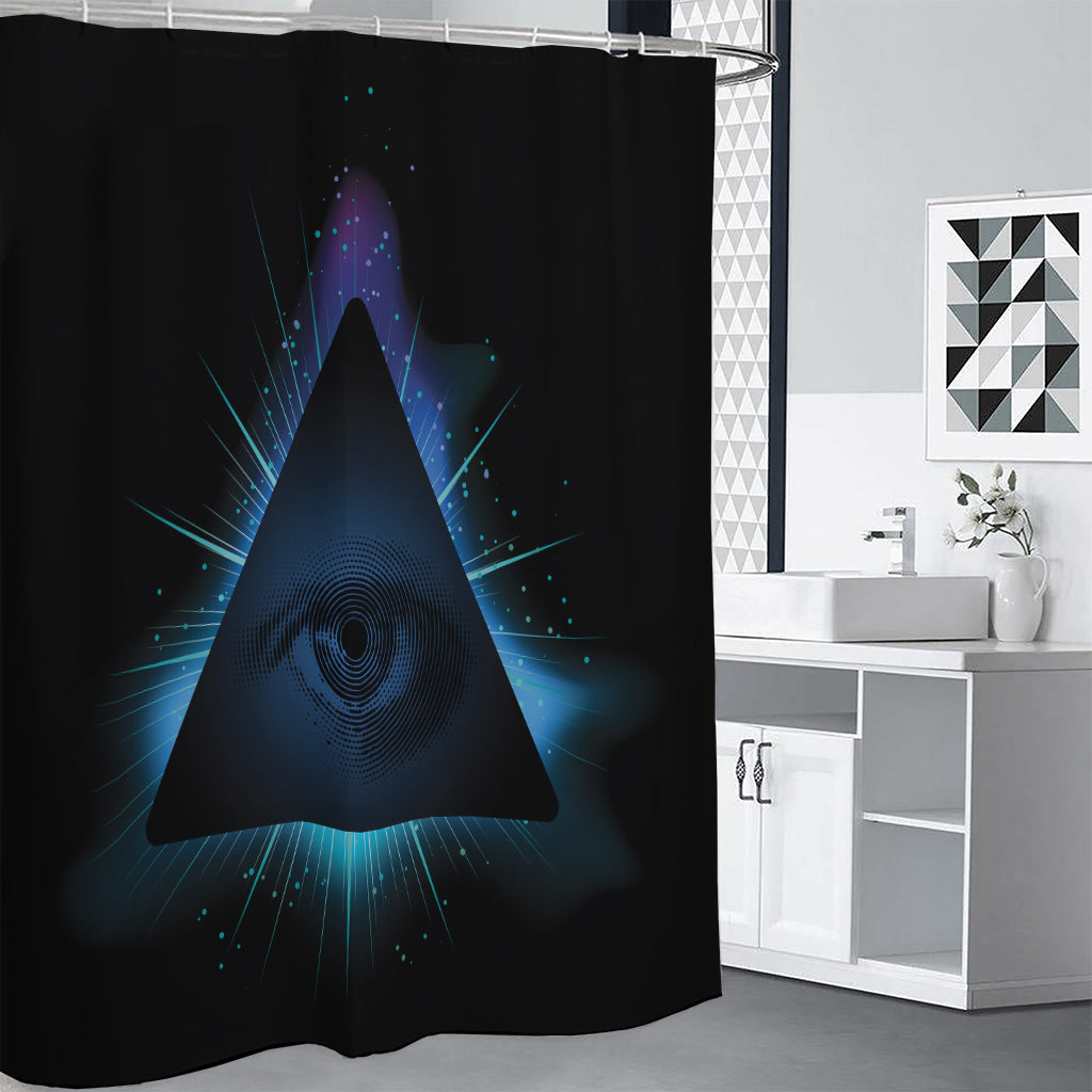 Masonic Eye All Seeing Print Shower Curtain