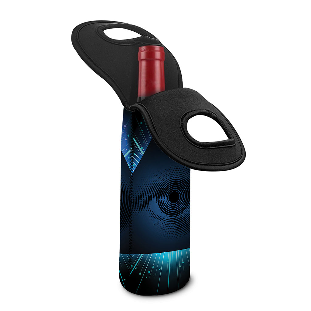 Masonic Eye All Seeing Print Single Neoprene Wine Tote