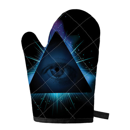 Masonic Eye All Seeing Print Single Oven Mitt