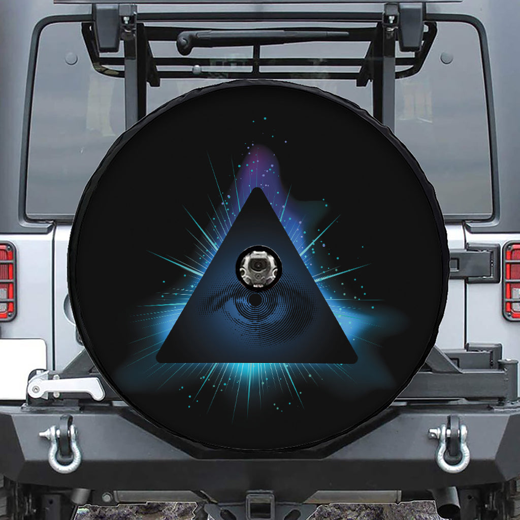 Masonic Eye All Seeing Print Tire Cover With Camera Hole