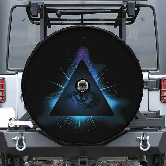 Masonic Eye All Seeing Print Tire Cover With Camera Hole