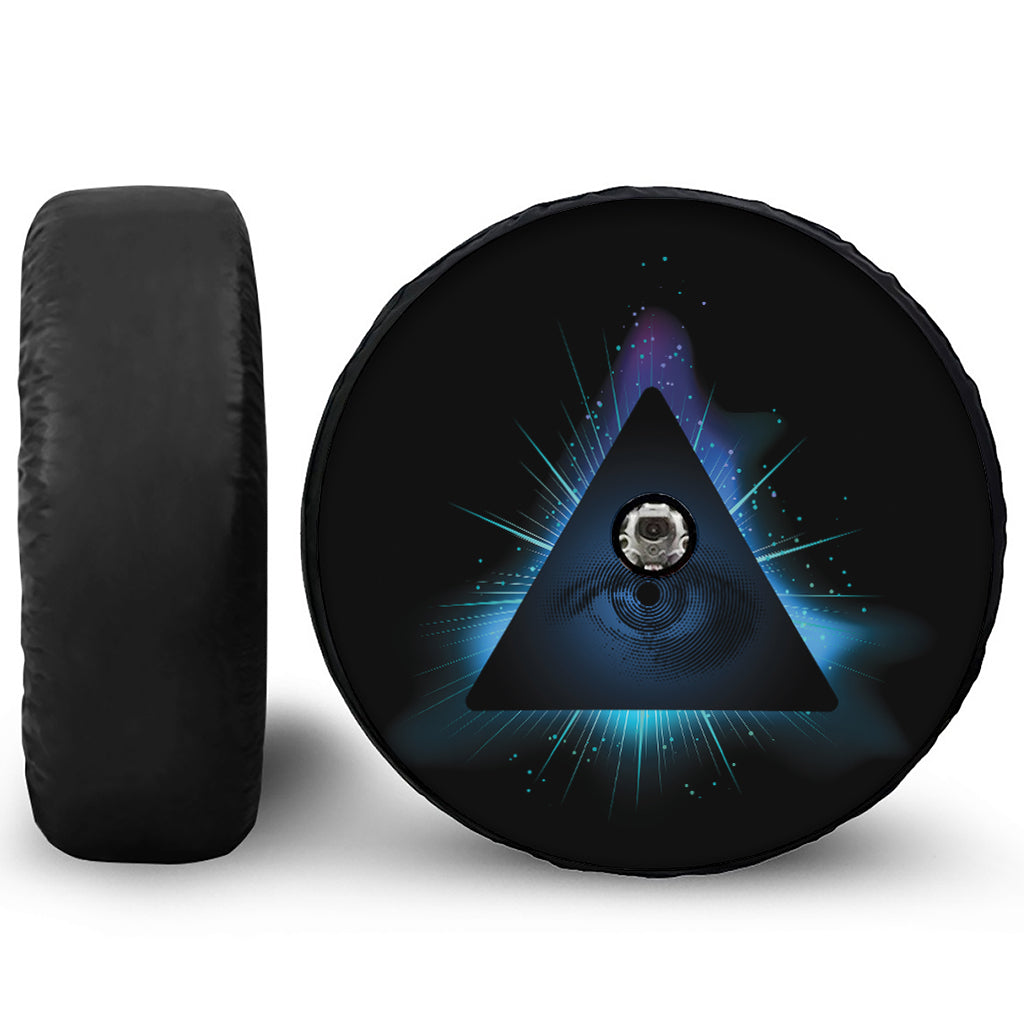 Masonic Eye All Seeing Print Tire Cover With Camera Hole