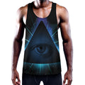 Masonic Eye All Seeing Print Men's Workout Tank Top