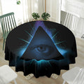 Masonic Eye All Seeing Print Waterproof Round Tablecloth