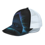 Masonic Eye All Seeing Print White Mesh Trucker Cap