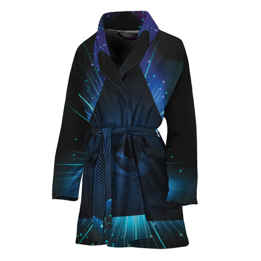 Masonic Eye All Seeing Print Women's Bathrobe