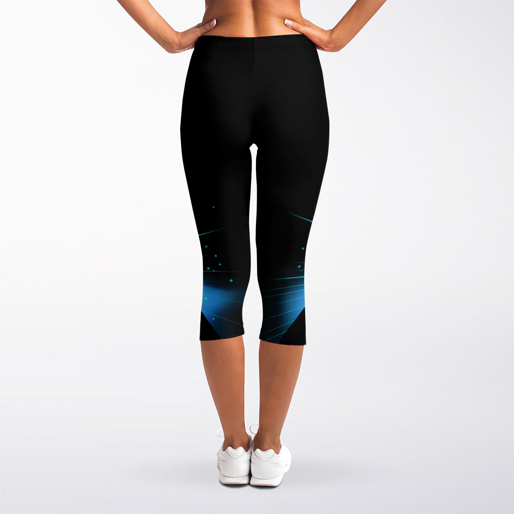 Masonic Eye All Seeing Print Women's Capri Leggings
