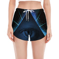 Masonic Eye All Seeing Print Women's Split Running Shorts