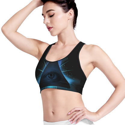 Masonic Eye All Seeing Print Women's Sports Bra