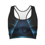 Masonic Eye All Seeing Print Women's Sports Bra