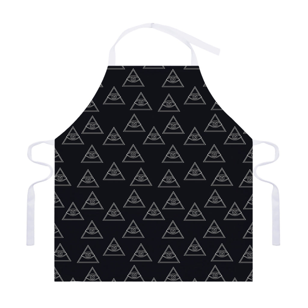Masonic Eye Pattern Print Adjustable Apron