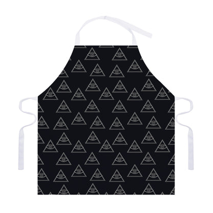 Masonic Eye Pattern Print Adjustable Apron