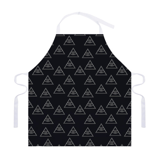 Masonic Eye Pattern Print Adjustable Apron
