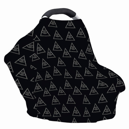 Masonic Eye Pattern Print Baby Seat Cover