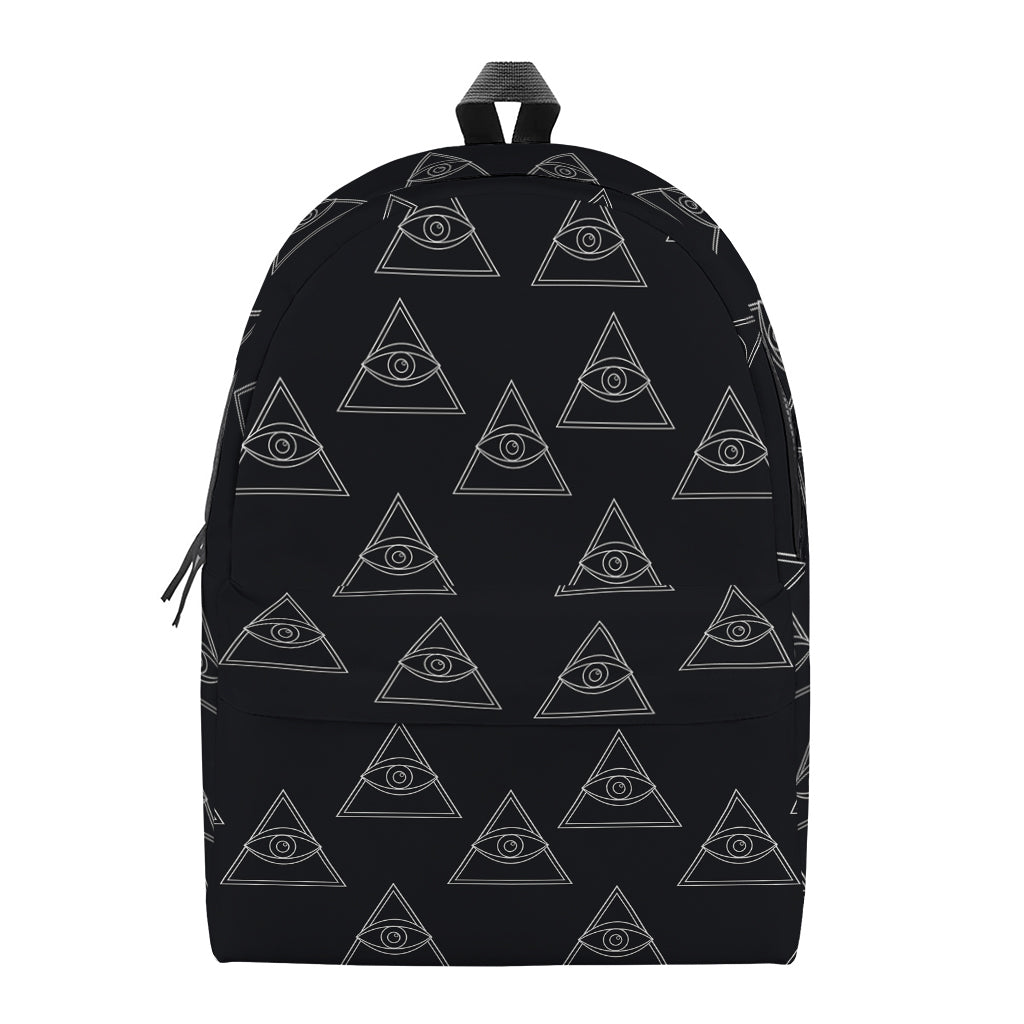 Masonic Eye Pattern Print Backpack