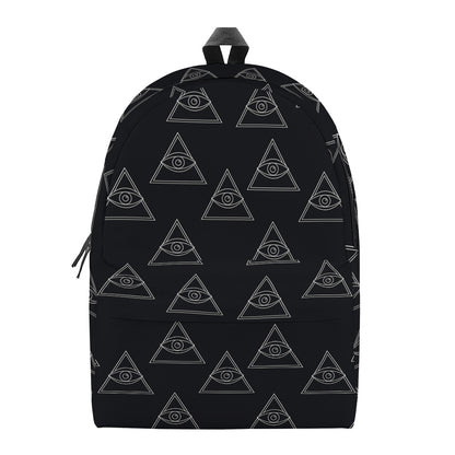 Masonic Eye Pattern Print Backpack