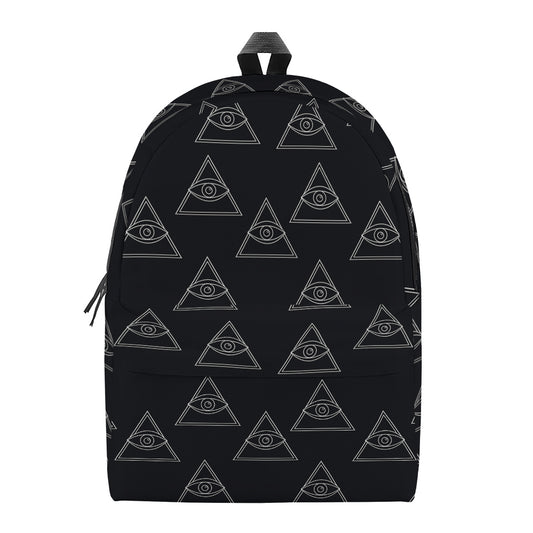 Masonic Eye Pattern Print Backpack