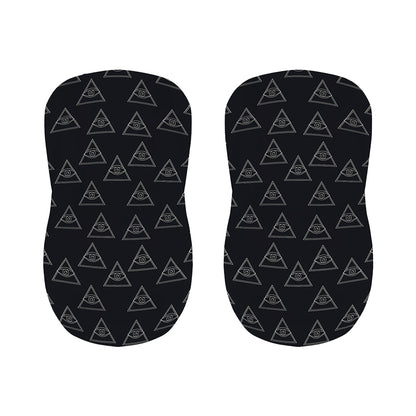 Masonic Eye Pattern Print Bar Stool Covers