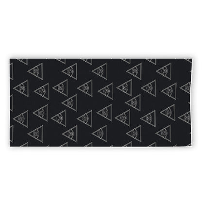 Masonic Eye Pattern Print Beach Towel