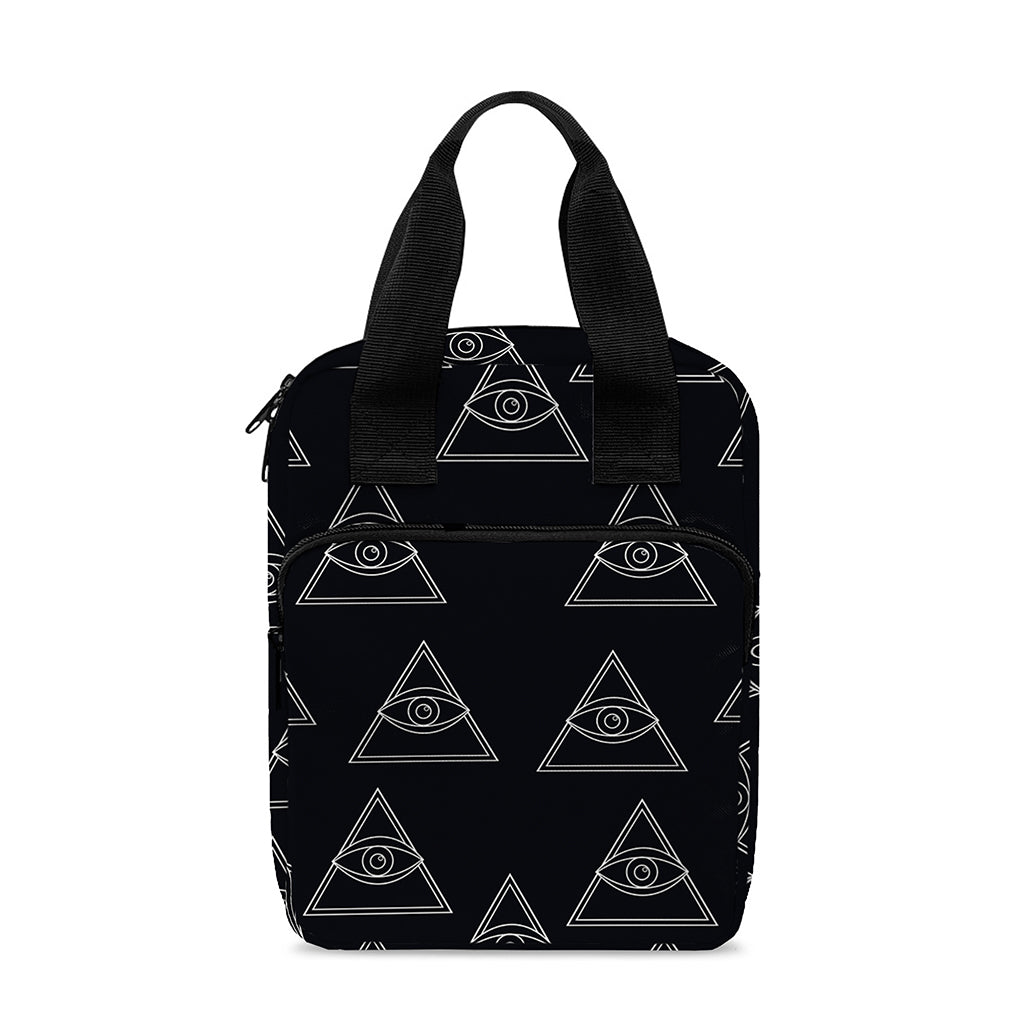 Masonic Eye Pattern Print Bible Tote Bag