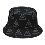 Masonic Eye Pattern Print Bucket Hat