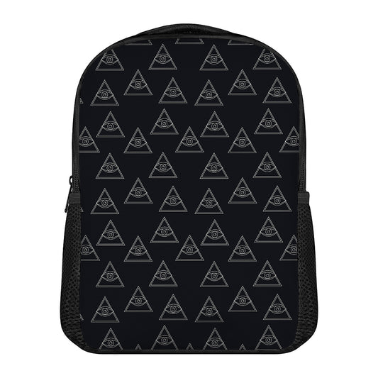 Masonic Eye Pattern Print Casual Backpack