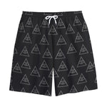 Masonic Eye Pattern Print Cotton Shorts