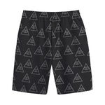 Masonic Eye Pattern Print Cotton Shorts
