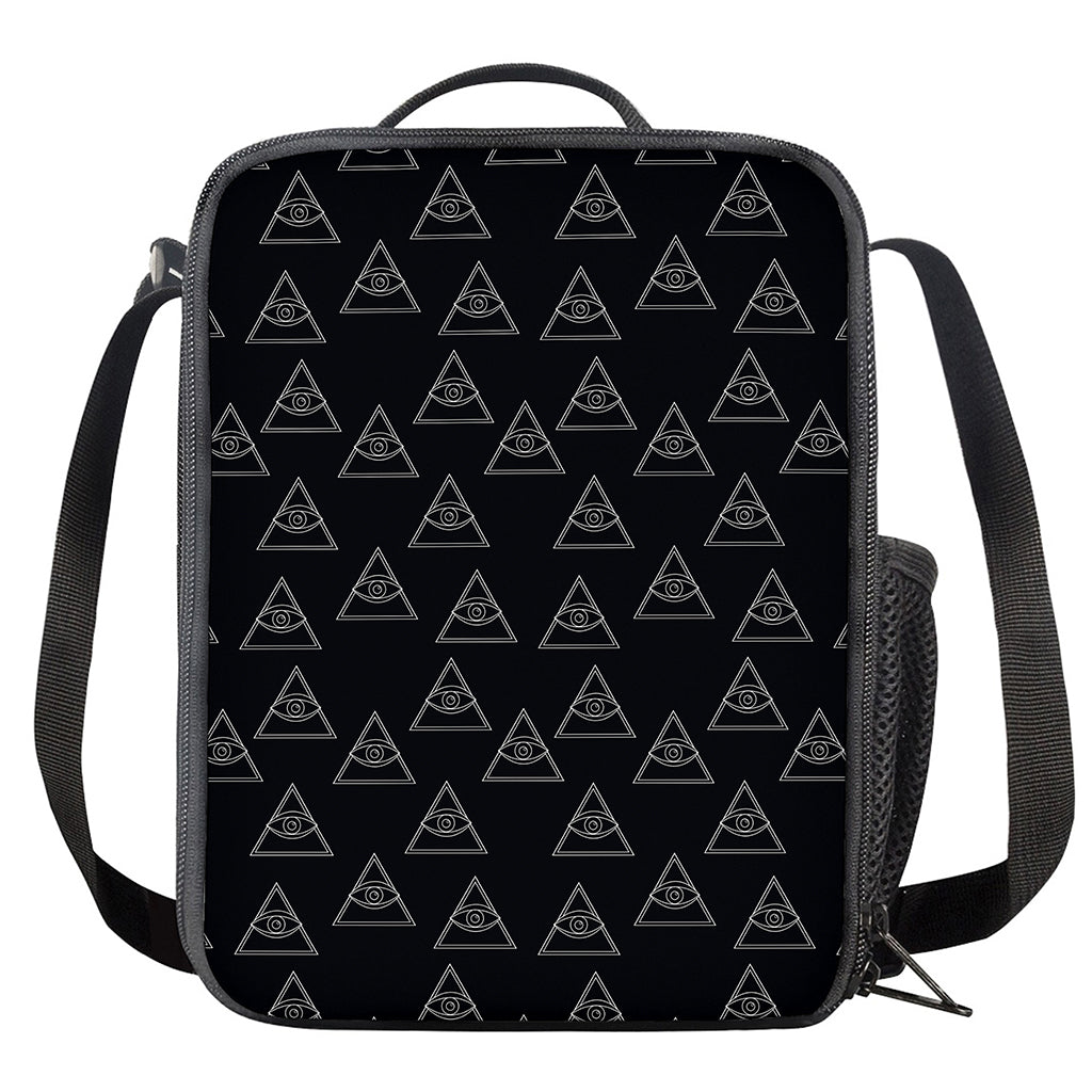 Masonic Eye Pattern Print Crossbody Lunch Bag