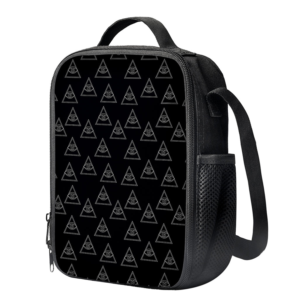Masonic Eye Pattern Print Crossbody Lunch Bag