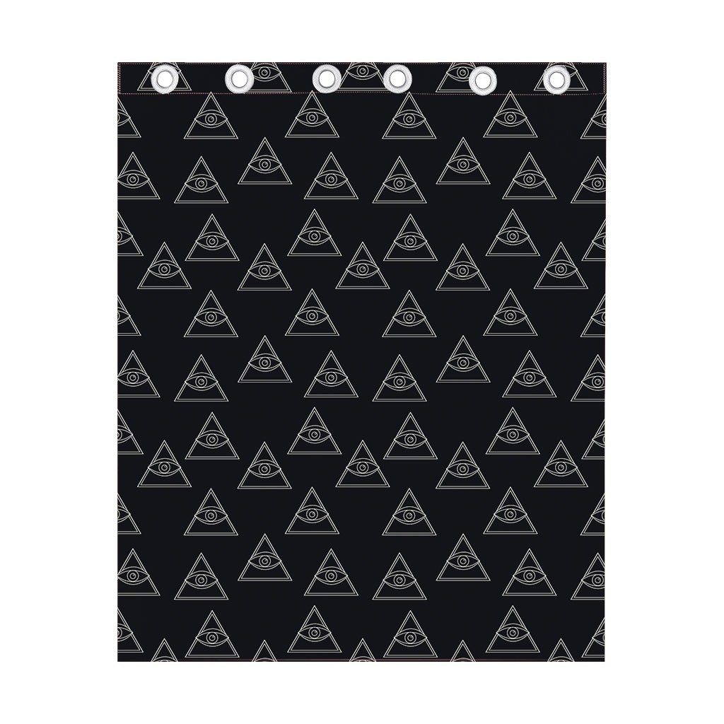 Masonic Eye Pattern Print Curtain