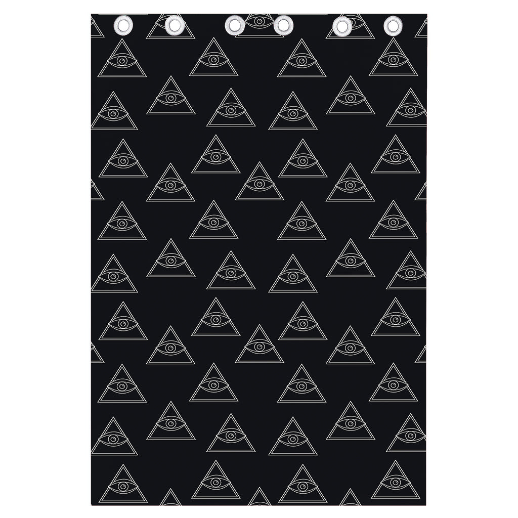 Masonic Eye Pattern Print Curtain