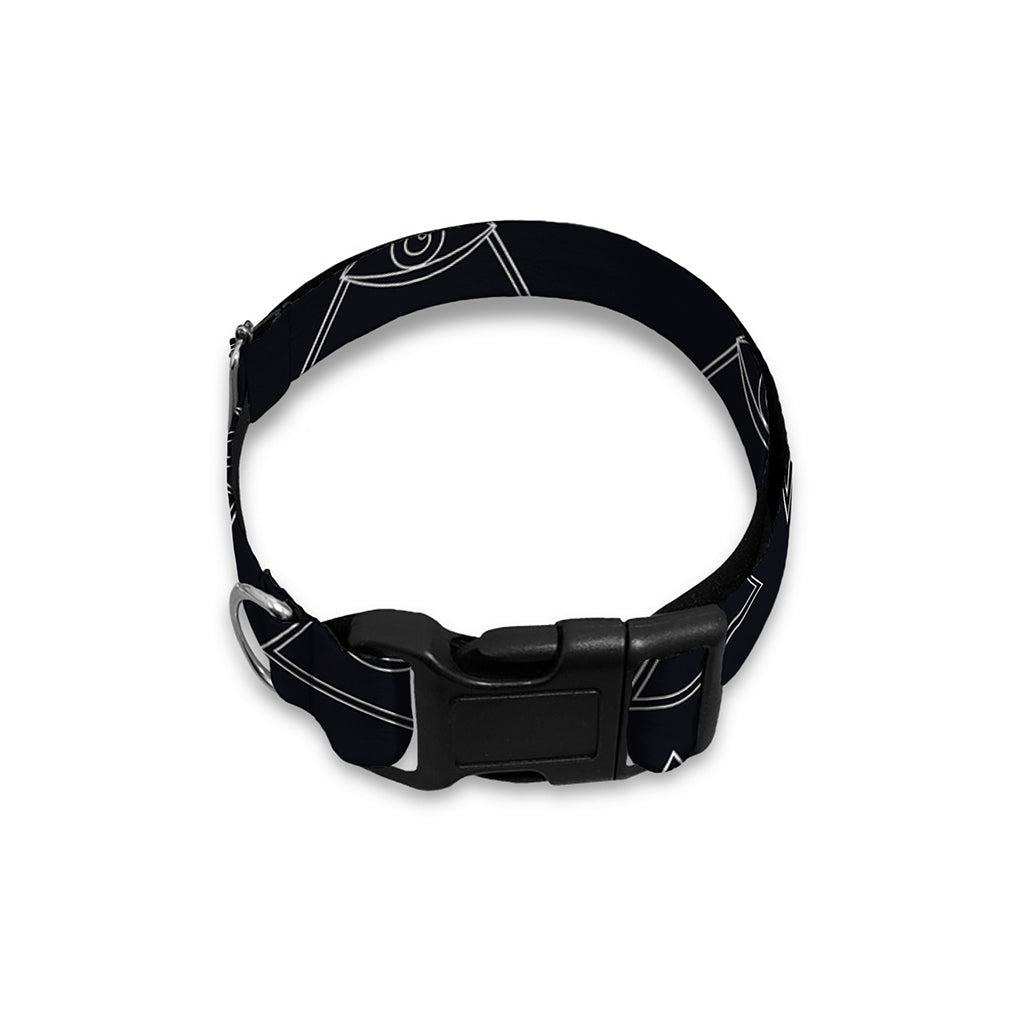 Masonic Eye Pattern Print Dog Collar