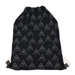 Masonic Eye Pattern Print Drawstring Bag