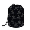 Masonic Eye Pattern Print Drawstring Makeup Bag