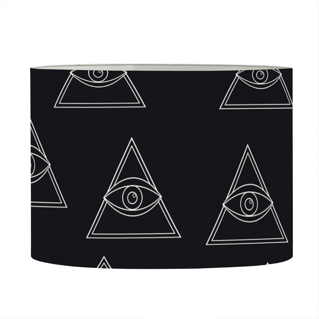 Masonic Eye Pattern Print Drum Lamp Shade
