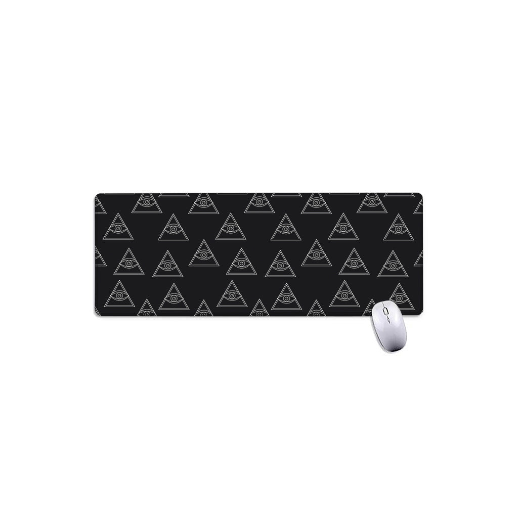 Masonic Eye Pattern Print Extended Mouse Pad