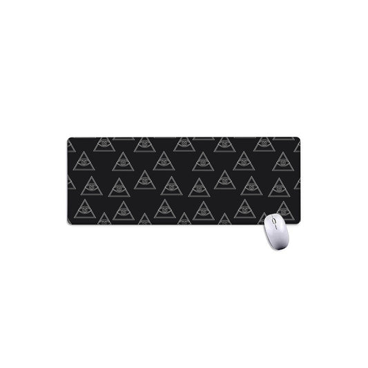 Masonic Eye Pattern Print Extended Mouse Pad